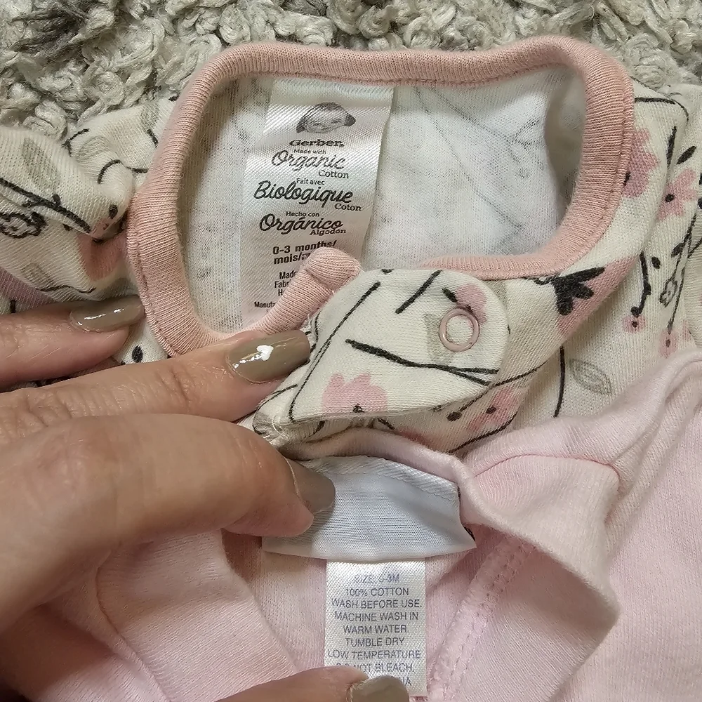 100% Cotton Baby Footie Pajamas Outfits 0-3 months
